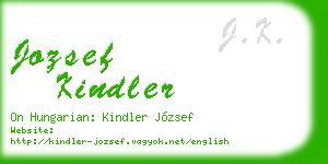 jozsef kindler business card