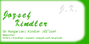 jozsef kindler business card